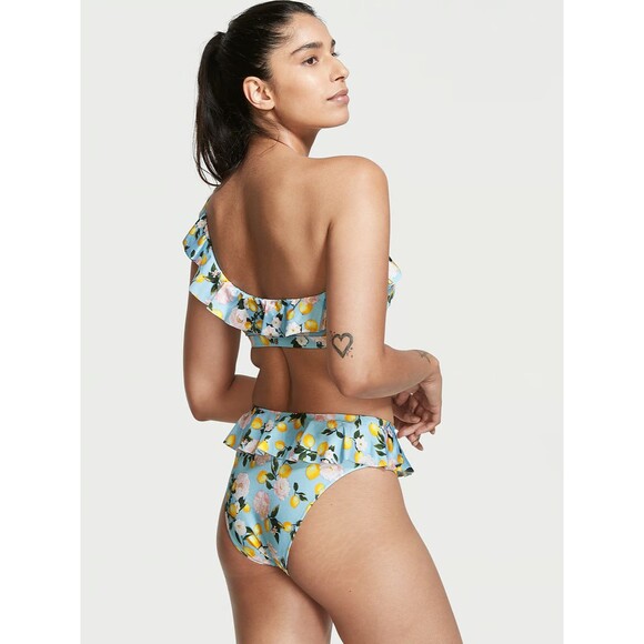 Victoria's Secret 2-Piece One Shoulder Ruffle Bikini  Women's XS  NWT  Floral - Picture 2 of 13